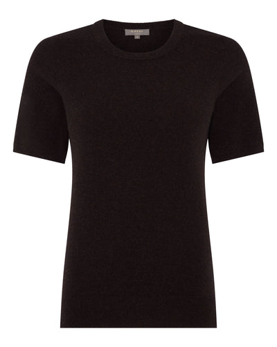 N.Peal Women's Milly Classic Cashmere T-Shirt Cocoa Brown