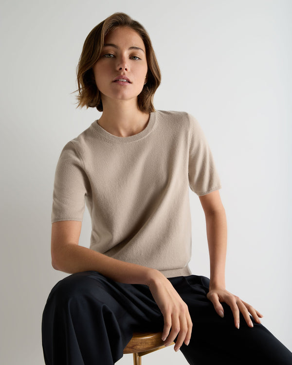 Women's Milly Classic Cashmere T-Shirt 1