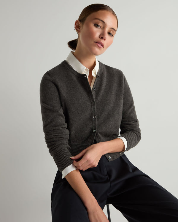 Women's Ivy Cropped Cashmere Cardigan  1