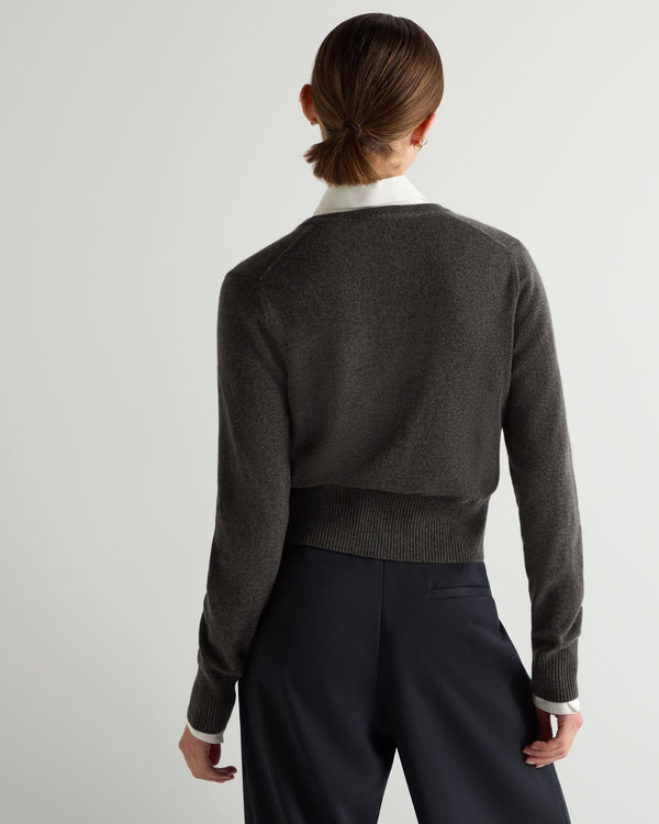 Women's Ivy Cropped Cashmere Cardigan  4