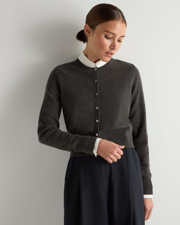 Women's Ivy Cropped Cashmere Cardigan  5