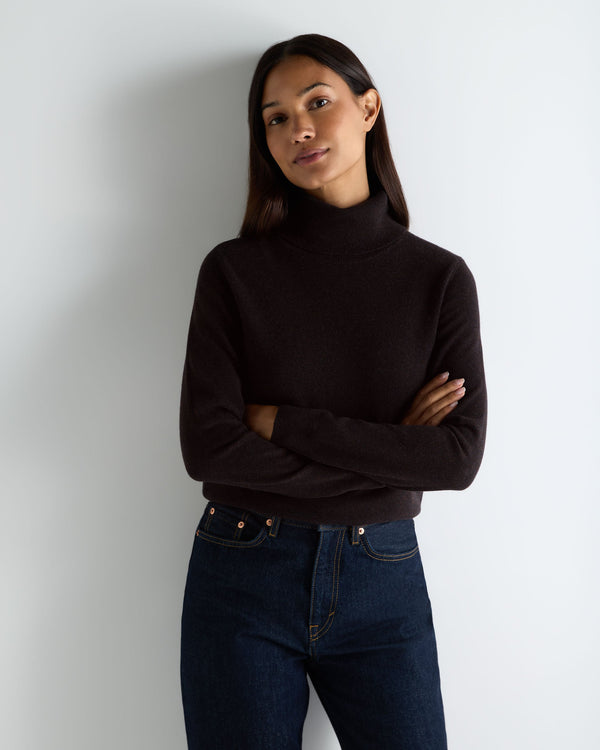 Women's Luna Roll Neck Cashmere Jumper 1