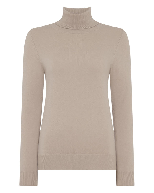 Women's Luna Roll Neck Cashmere Jumper 2