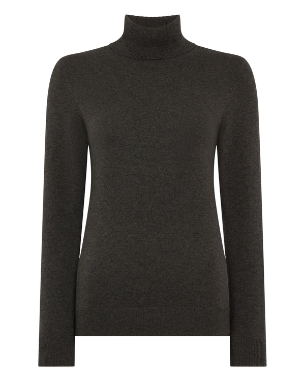Women's Luna Roll Neck Cashmere Jumper  2