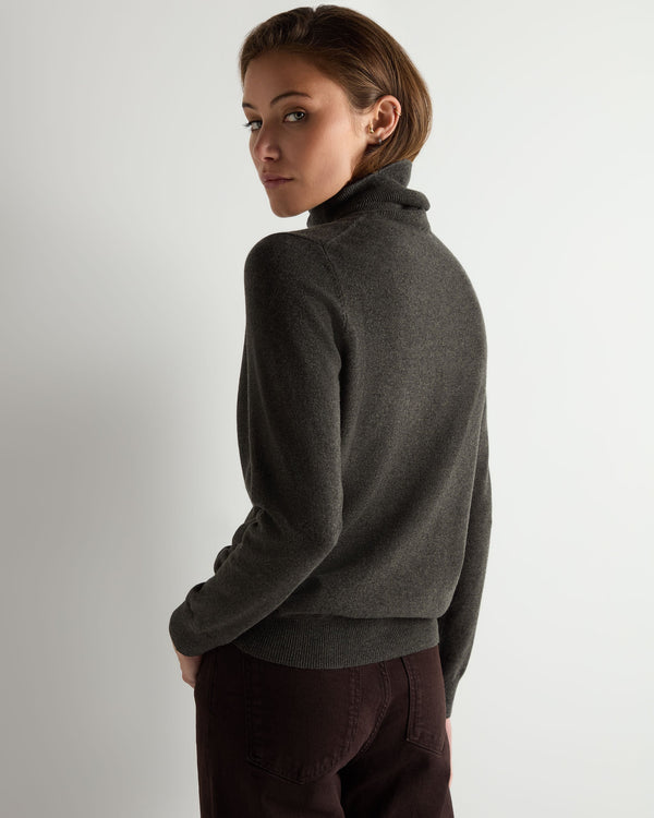Women's Luna Roll Neck Cashmere Jumper  4