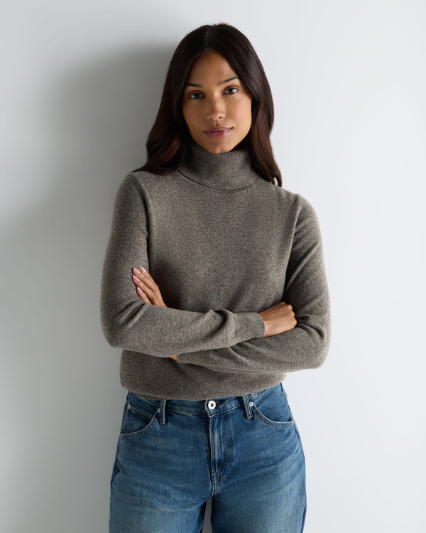 Women's Luna Roll Neck Cashmere Jumper 1
