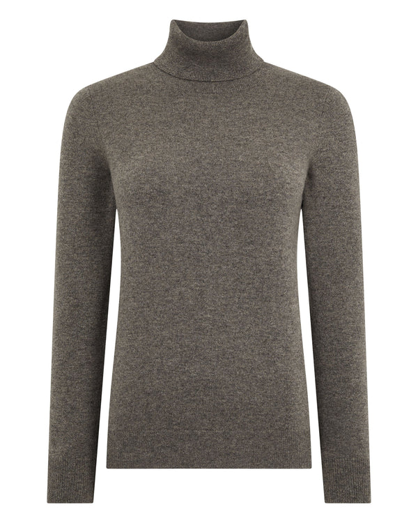 Women's Luna Roll Neck Cashmere Jumper 2