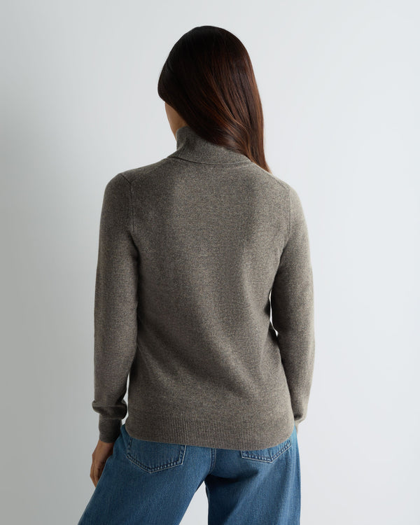 Women's Luna Roll Neck Cashmere Jumper 4
