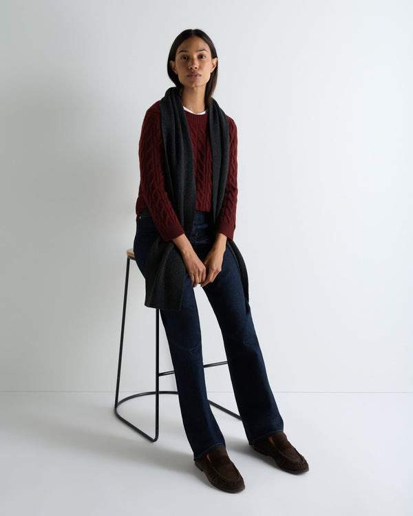 Women's Emilia Cable Round Neck Cashmere Jumper 3