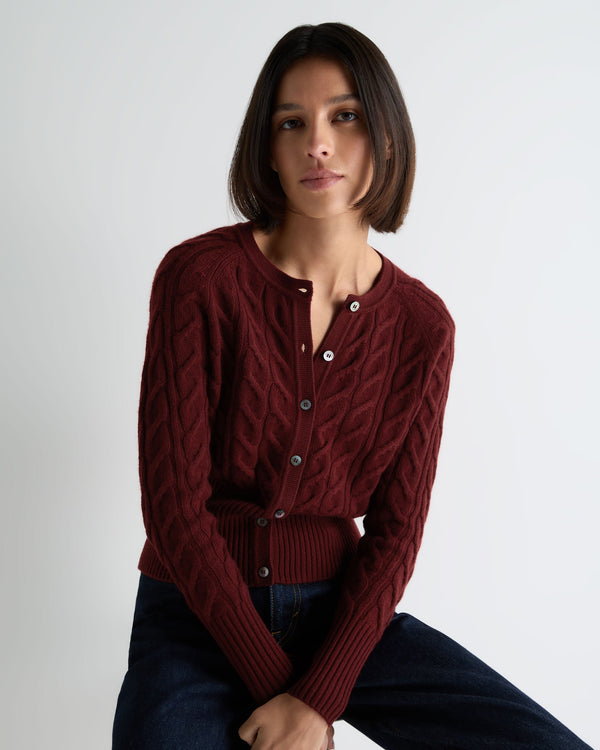 Women's Myla Cable Cashmere Cardigan 1