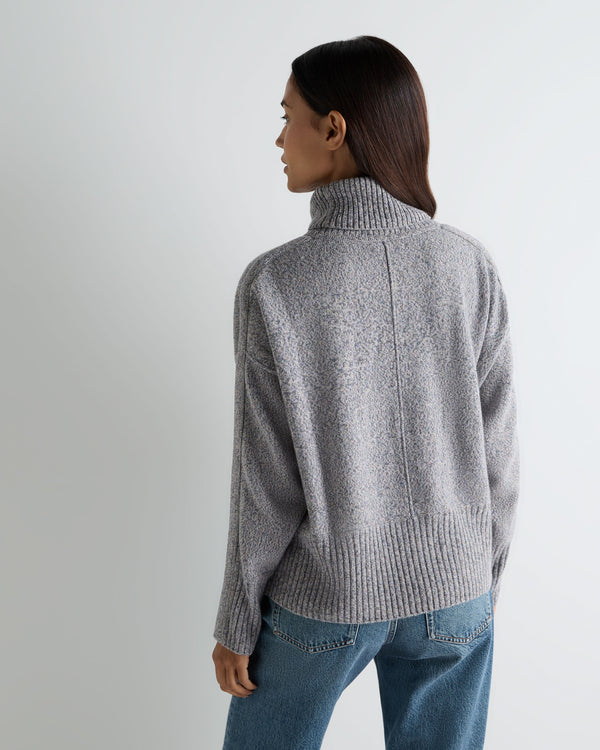 Women's Mollie Metal Trim Roll Neck Cashmere Jumper With Lurex 4