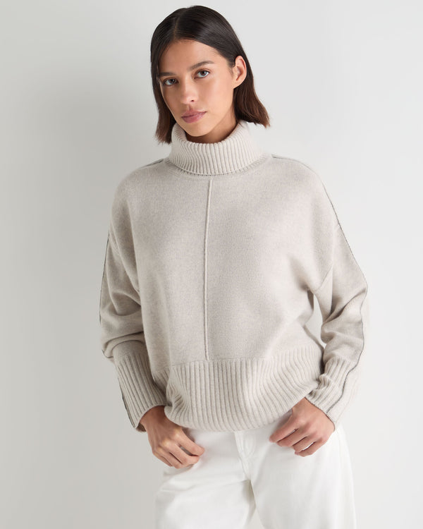 Women's Mollie Metal Roll Neck Cashmere Jumper 1