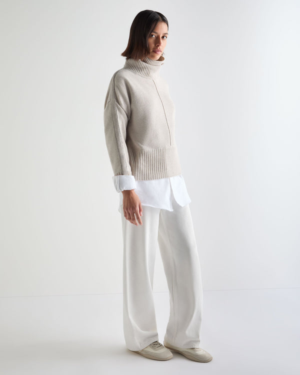 Women's Mollie Metal Roll Neck Cashmere Jumper 3