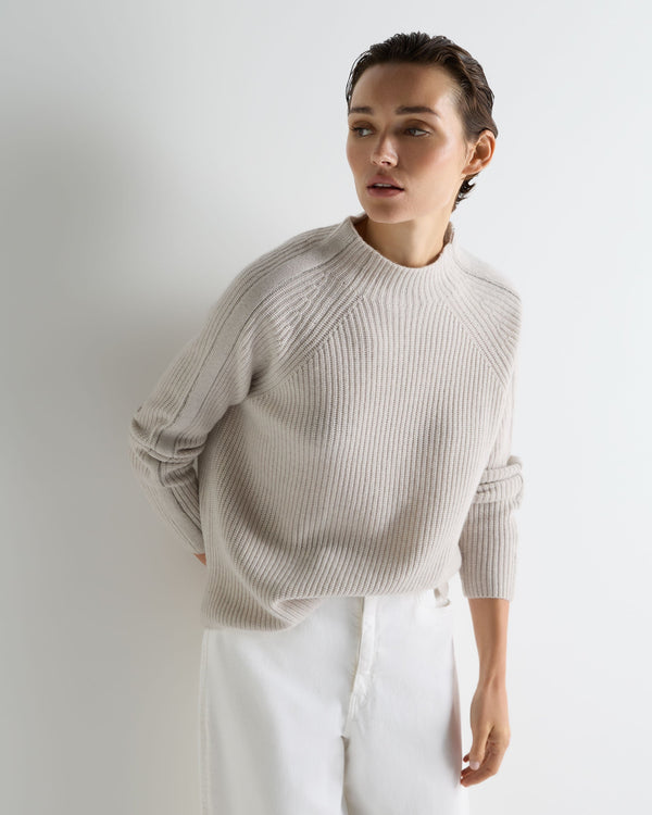 Women's Metal Funnel Neck Cashmere Jumper 1