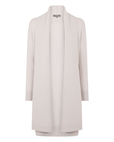 N.Peal Women's Abbey Cashmere Cardigan Snow Grey