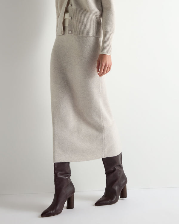Women's Honeycomb Knit Cashmere Skirt 7