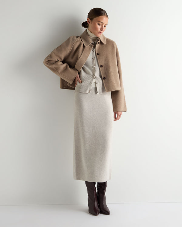Women's Honeycomb Knit Cashmere Skirt 3
