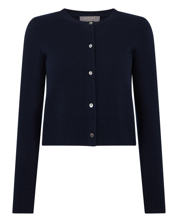 Women's Chunky Crop Cashmere Cardigan 2