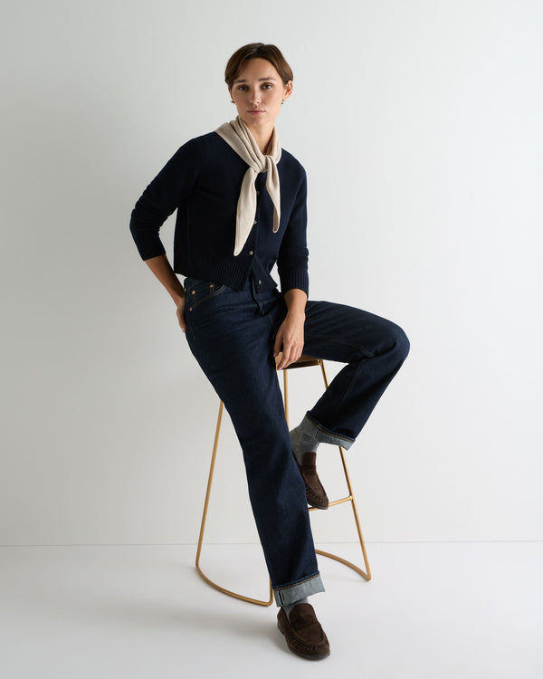 Women's Chunky Crop Cashmere Cardigan 3