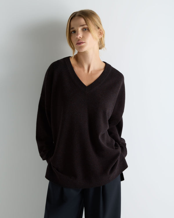 Women's Longline V Neck Cashmere Jumper 7