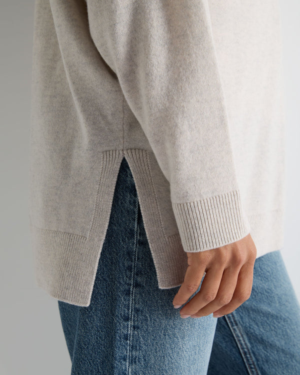 Women's Longline V Neck Cashmere Jumper 5