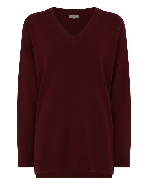 Women's Longline V Neck Cashmere Jumper 2