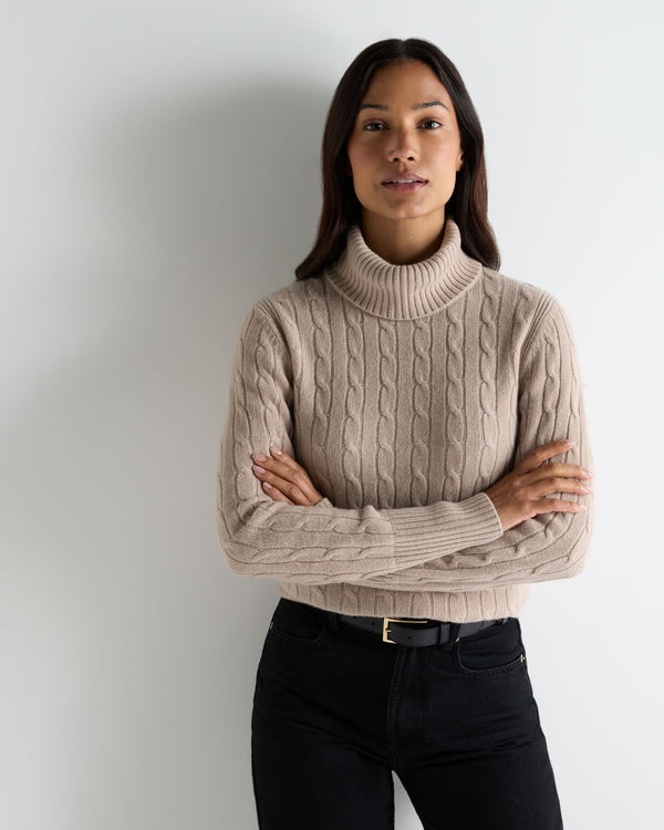Women's Adelyn Cable Roll Cashmere Jumper 1