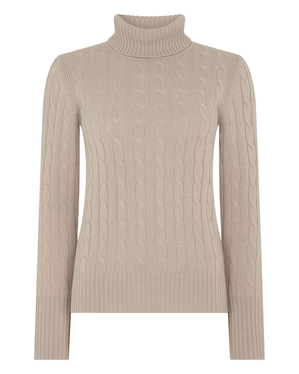 Women's Adelyn Cable Roll Cashmere Jumper 2