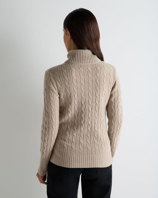 Women's Adelyn Cable Roll Cashmere Jumper 4