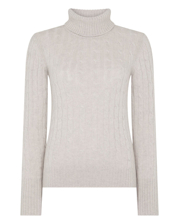 Women's Adelyn Cable Roll Cashmere Jumper 2