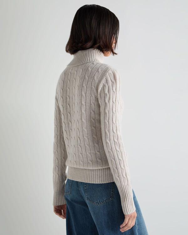 Women's Adelyn Cable Roll Cashmere Jumper 4