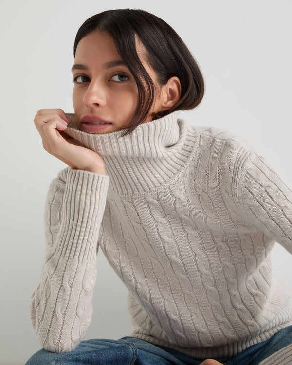 Women's Adelyn Cable Roll Cashmere Jumper 7