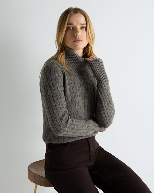 Women's Adelyn Cable Roll Cashmere Jumper 1