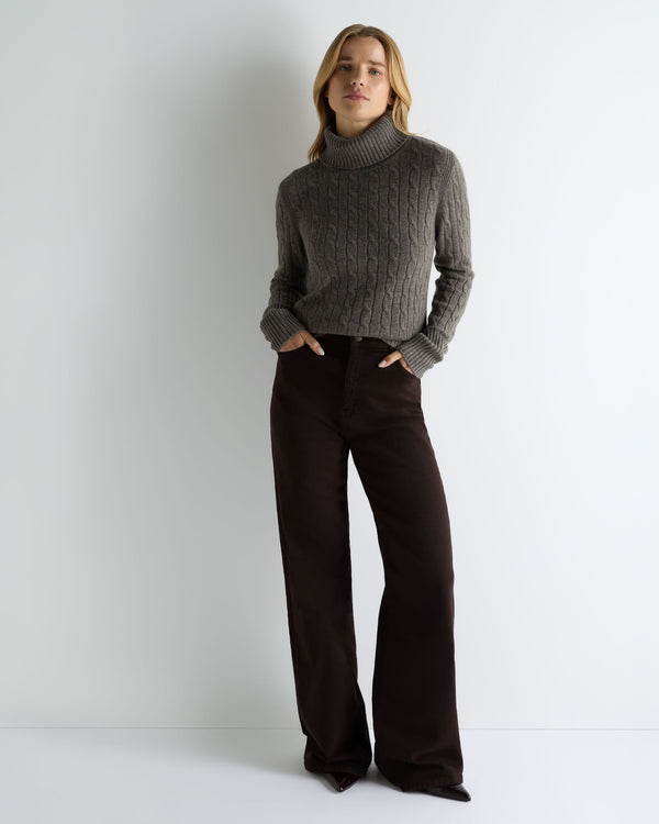 Women's Adelyn Cable Roll Cashmere Jumper 3