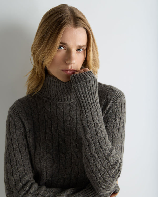 Women's Adelyn Cable Roll Cashmere Jumper 5