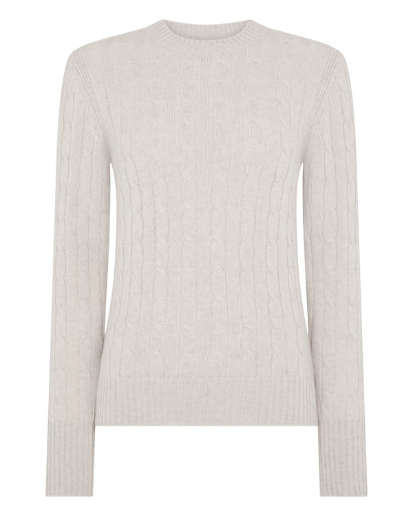 Women's Adelyn Cable Round Neck Cashmere Jumper 2