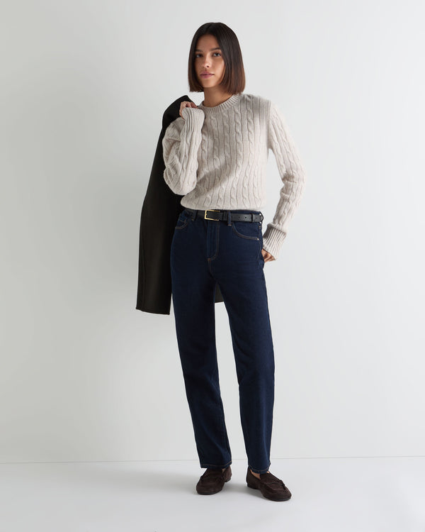 Women's Adelyn Cable Round Neck Cashmere Jumper 3