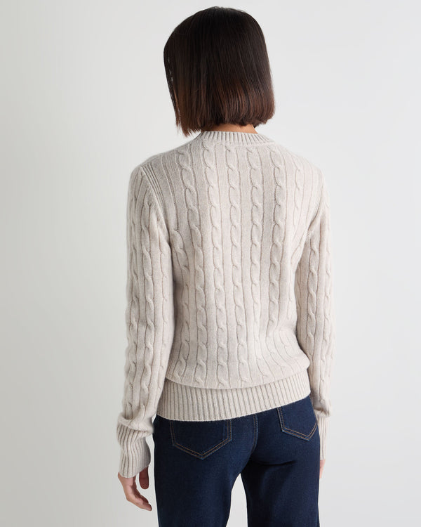 Women's Adelyn Cable Round Neck Cashmere Jumper 4
