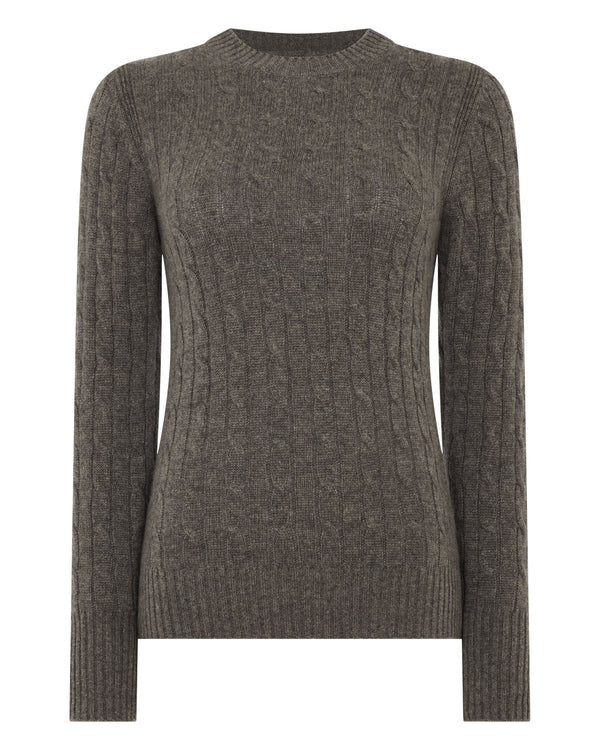 Women's Adelyn Cable Round Neck Cashmere Jumper 2