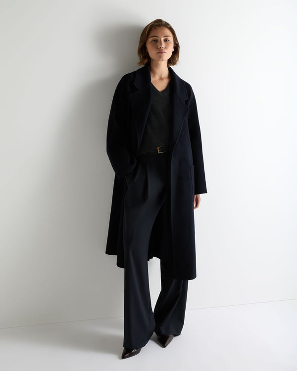 Women's Longline Woven Coat 1