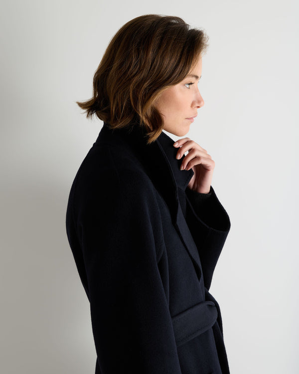 Women's Longline Woven Coat 5
