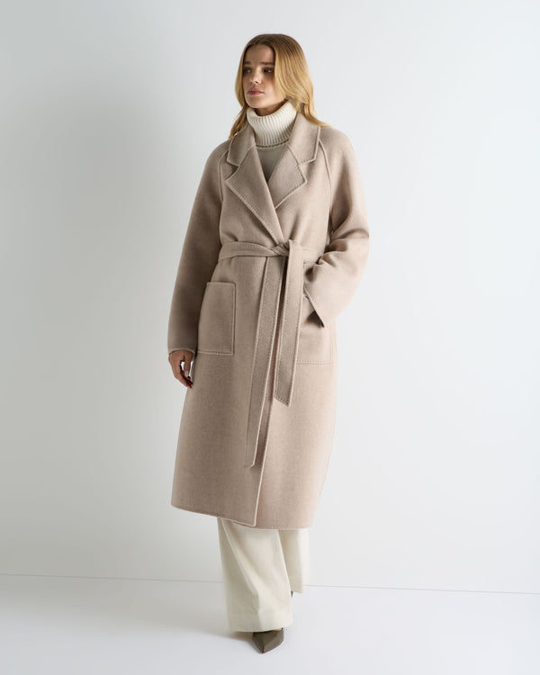 Women's Longline Woven Coat 1