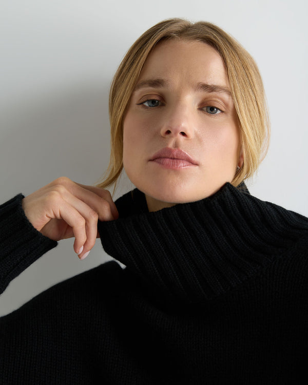 Women's Chunky Funnel Neck Cashmere Jumper 5