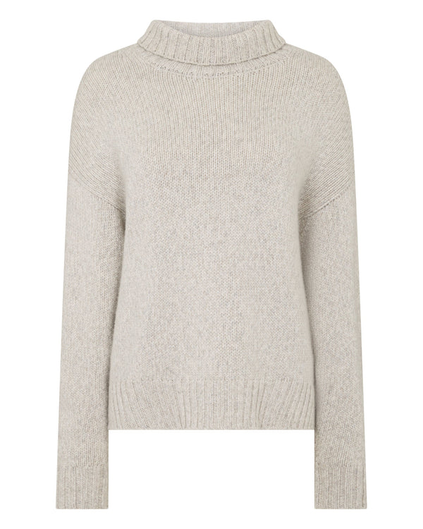 Women's Chunky Funnel Neck Cashmere Jumper 2