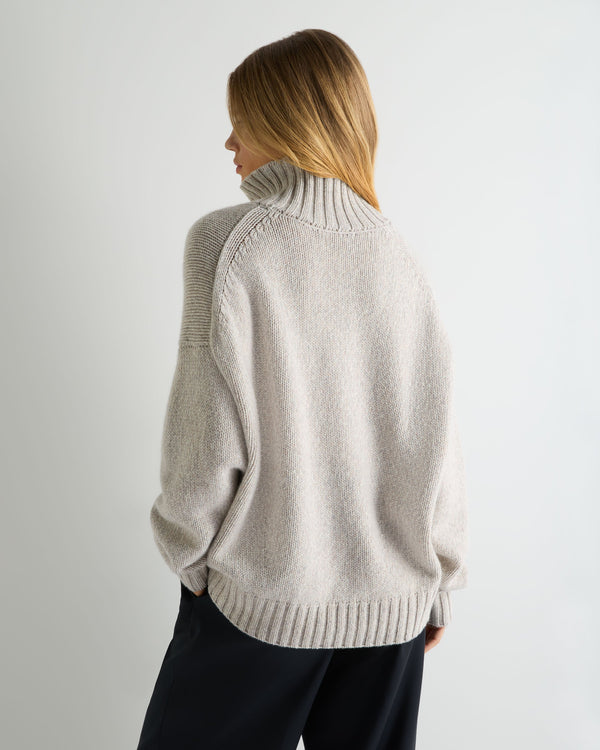 Women's Chunky Funnel Neck Cashmere Jumper 4