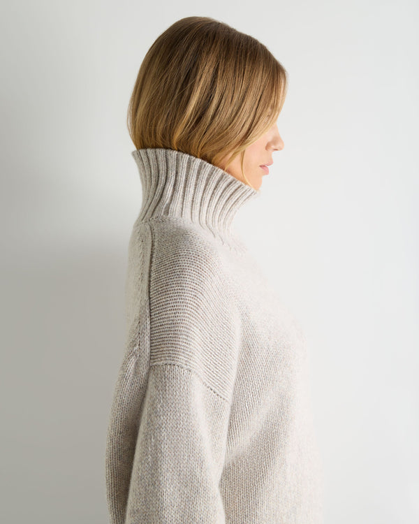 Women's Chunky Funnel Neck Cashmere Jumper 6
