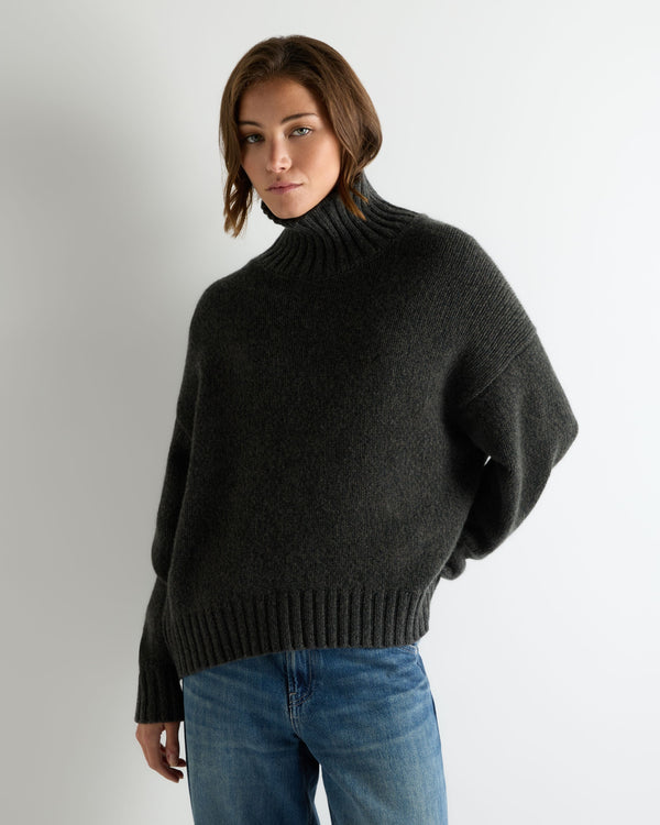 Women's Chunky Funnel Neck Cashmere Jumper  1