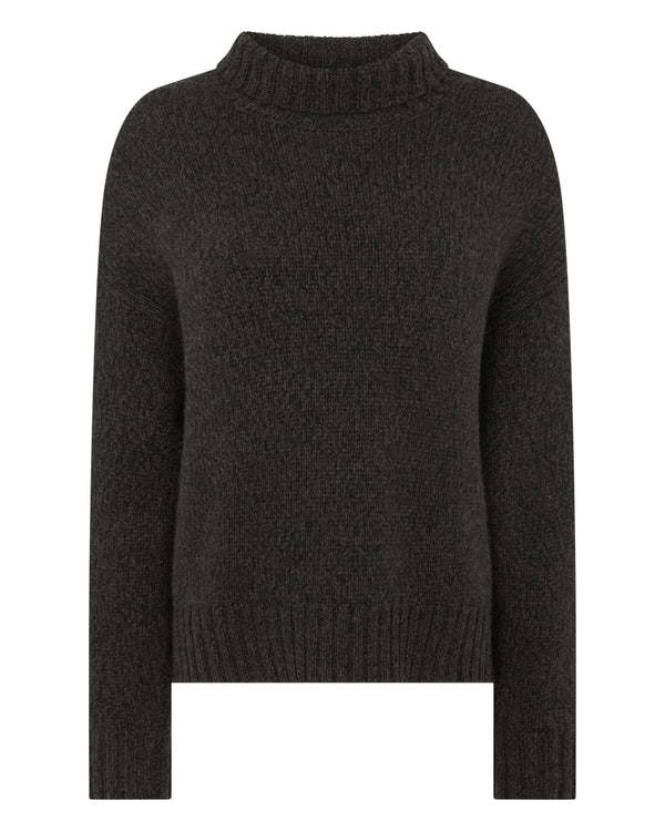 Women's Chunky Funnel Neck Cashmere Jumper  2