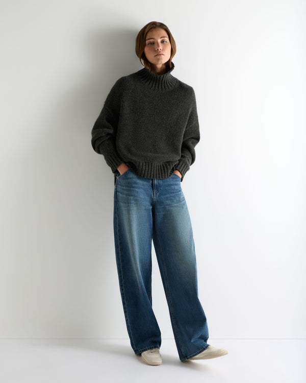 Women's Chunky Funnel Neck Cashmere Jumper  3