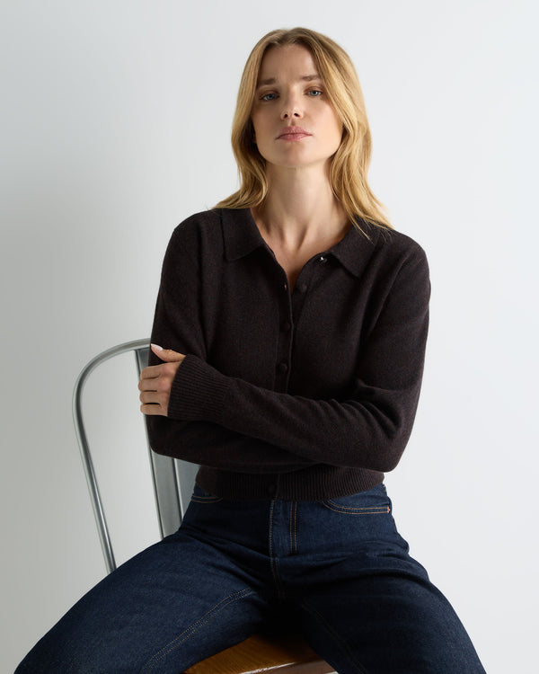 Women's Thea Collared Cashmere Cardigan 1